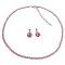 Dainty Delicate Rose Pink Crystal Jewelry Best Gift For Your Love 