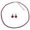 Prom Party Wear Swarovski Fuchsia Crystal Jewelry Set 
