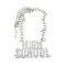 High School Pendant Hiphop Necklace Fully Sparkling Diamante Necklace 