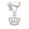 Diamante Hip Hop Crown Pendant Fully Encrusted Embedded Long King Diamante Hip Hop Crown Pendant Fully Encrusted Embedded Long King