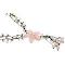 Classy Rose Quartz Flower Necklace, Fine Pink Holiday Gift Classy Rose Quartz Flower Necklace, Fine Pink Holiday Gift