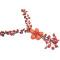 Long Necklace Coral Jewelry w/ Coral Flower Tassel Long Necklace Coral Jewelry w/ Coral Flower Tassel