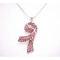 Breast Cancer Awareness Pendant Necklace Rose Crystals Pendant Breast Cancer Awareness Pendant Necklace Rose Crystals Pendant