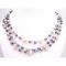 Interwoven Handmade Silk Thread Pink Grey Freshwater Pearls Necklace Interwoven Handmade Silk Thread Pink Grey Freshwater Pearls Necklace