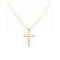 Dainty Cross Pendant in Micron Gold & Embedded Swiss CZ Cross Pendant Dainty Cross Pendant in Micron Gold & Embedded Swiss CZ Cross Pendant