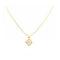 Gold Micron 18K Plated Necklace Square Pendant Swiss Cubic Zircon Gold Micron 18K Plated Necklace Square Pendant Swiss Cubic Zircon