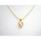 Heart Pendant in Princess Cut CZ in Heart Shape Micron Gold Necklace Heart Pendant in Princess Cut CZ in Heart Shape Micron Gold Necklace