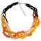 Fall Jewelry Fall Color Black Orange Peach Braid Necklace 