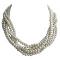 Twisted Ivory Pearl 6 Strand Statement Bridal Necklace Twisted Ivory Pearl 6 Strand Statement Bridal Necklace