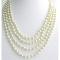 Ivory Pearl Long Necklace Hand Statement Necklace