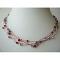 Red Synthetic Thread Nylon Elegant Multi Strand Crystal Necklace Red Synthetic Thread Nylon Elegant Multi Strand Crystal Necklace