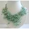 Green Jade Stone Chips Nugget Beads Dangling Necklace