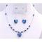 Burmuda Crystals Jewelry Set Swarovski Heart Pendant Earring Gift Set 