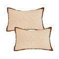 SOGA 2X 11.8 x 19.7 inches Vintage Off-White Decorative Pillowcases SOGA 2X 11.8 x 19.7 inches Vintage Off-White Decorative Pillowcases