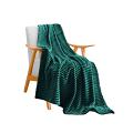 SOGA Dark Green Throw Blanket – Warm Cozy Fleece for Bed & Sofa