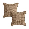 SOGA 2X 17.7 inches Cozy Brown Geometric Polyester Decorative Pillow Covers SOGA 2X 17.7 inches Cozy Brown Geometric Polyester Decorative Pillow Covers