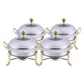 SOGA 4X Stainless Steel Round Chafing Dish SOGA 4X Stainless Steel Round Chafing Dish