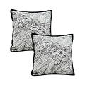 SOGA 2X 17.7 inches Abstract Square Decorative Pillowcase with Black Edging