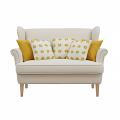 SOGA 5PC Sunshine Yellow & Retro Daisy Chain Diamond Knit Pillowcase Set