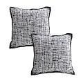 SOGA 2X 17.7 inches Abstract Grid Monochrome Decorative Pillowcase