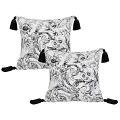 SOGA 2X 17.7 inches Bold Abstract Black & White Pillowcases