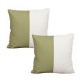 SOGA 2X 45cm Modern Two-Tone Green & Cream Pillowcase