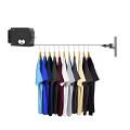 SOGA 160mm Wall-Mounted Clothes Drying Rack – Black Foldable Laundry Hanger