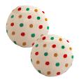 SOGA 2X 17.7 inches Colorful Polka Dot Round Decorative Pillowcases 