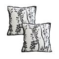 SOGA 2X 17.7 inches Black & White Botanical Modern Pillowcase