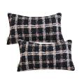SOGA 2X 11.8x19.7 inches Cozy Checkered Pillowcases – Decorative Lumbar