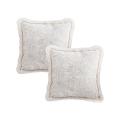 SOGA 2X 17.7 inches Pillow French Jacquard Floral Made Throw Pillow