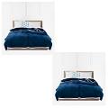 SOGA 2X Navy Blue Throw Blanket SOGA 2X Navy Blue Throw Blanket