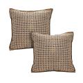 SOGA 2X 17.7 inches Cozy Woven Brown Decorative Pillowcases –Stylish Covers