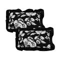 SOGA 2X 45cm Elegant Black & White Cushion Cover with Decorative Tassels SOGA 2X 45cm Elegant Black & White Cushion Cover with Decorative Tassels