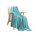 SOGA Sky Blue Throw Blanket – Soft Cozy Fleece for Bed & Sofa