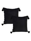 SOGA 2X 17.7inches Black Art Decorative Geometric Outdoor Pillowcases SOGA 2X 17.7inches Black Art Decorative Geometric Outdoor Pillowcases