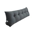 SOGA 39.4in Dark Grey Triangular Tatami Pillow – Bedside Backrest Support