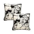 SOGA 2X 17.7 inches Black & White Leopard Print Decorative Pillowcases SOGA 2X 17.7 inches Black & White Leopard Print Decorative Pillowcases
