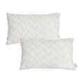 SOGA 2X 11.8x19.7 inches Rectangular Chevron Embroidered Lumbar Pillowcases