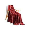 SOGA Burgundy Throw Blanket – Soft Warm Fleece for Bed & Sofa