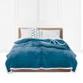 SOGA Lake Blue Throw Blanket – Cozy Fleece for Sofa & Bed