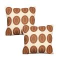 SOGA 2X 45cm Modern Cream & Brown Oval Pattern Decorative Pillow Covers SOGA 2X 45cm Modern Cream & Brown Oval Pattern Decorative Pillow Covers