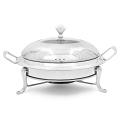 SOGA Round Stainless Steel Chafing Dish – Silver Accent Buffet Warmer 