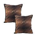 SOGA 2X 45cm Pixelated Comfort Caramel Square Pillowcase