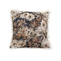 SOGA 50cm Vintage Oil Painting Raised Throw Pillow – Decorative Embroidered