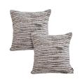 SOGA 2X 45cm Neutral Striped Woven Pillowcase