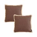 SOGA 2X 45cm Victorian Rose Embroidered Chocolate Pillowcase
