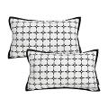SOGA 2X 11.8x19.7 inches Rectangular Nordic Monochrome Pattern Pillowcase