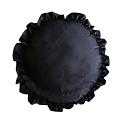 SOGA 45cm Black Vintage Butterfly Lotus Round Pillow – Decorative Cushion