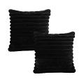 SOGA 2X 45cm Medieval Raised Pattern Fringed Velvet Decorative Pillowcases